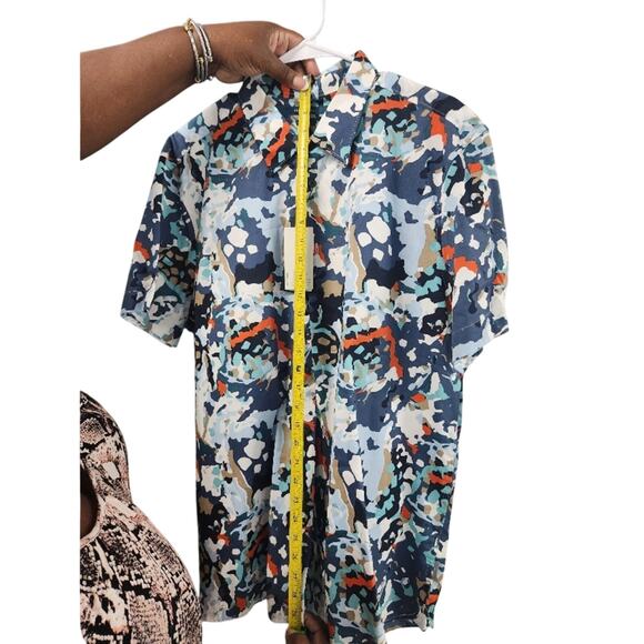 Perry Ellis Dress Shirt Men's XL Camouflage Multicolored NWT Short Sleeve - Picture 4 of 6